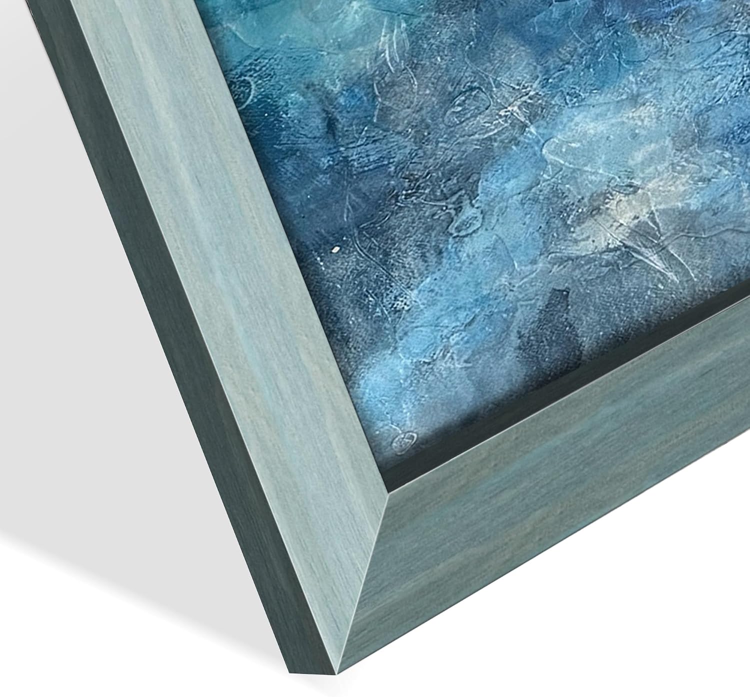 UTOP-art Turquoise Blue Wall Decor Artwork - Abstract Ocean Painting for Living Room Office Gift 60'x30'
