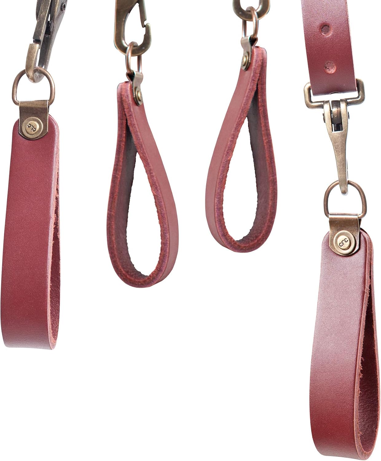 Clc Custom Leathercraft 21522 Padded Yoke Leather Suspenders, Brown