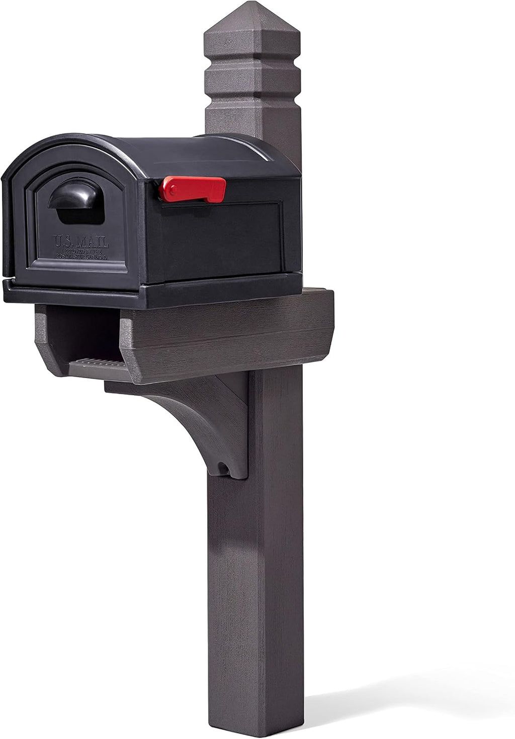 Step2 Lakewood Extra Large Mailbox and Mailbox Post Kit, Easy to Install, Mailboxes for Outside & Hy-Ko Products MM-5N Self Adhesive Vinyl Numbers 3' High, Black & Gold, 26 Pieces