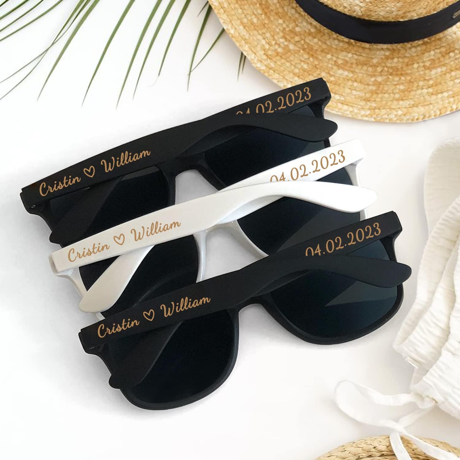 Custom Sunglasses for Wedding Party Favors, Personalized Sunglasses bulk for Men Groomsmen Adults Women