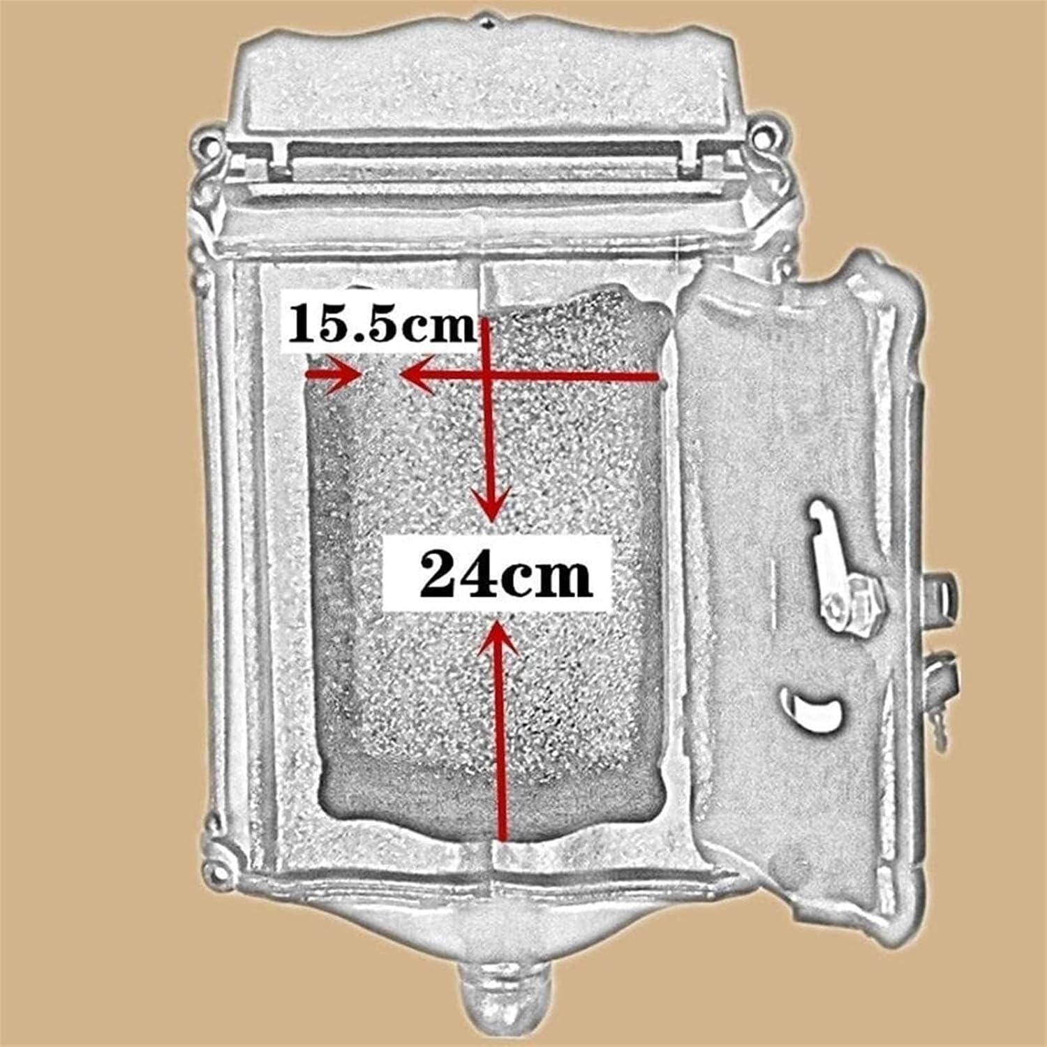Mailbox,Post Box Wall Mounted Mail Box Outdoor Mailbox Retro European Aluminum Post Box Secure Letterbox Outside Mailboxes Mailbox