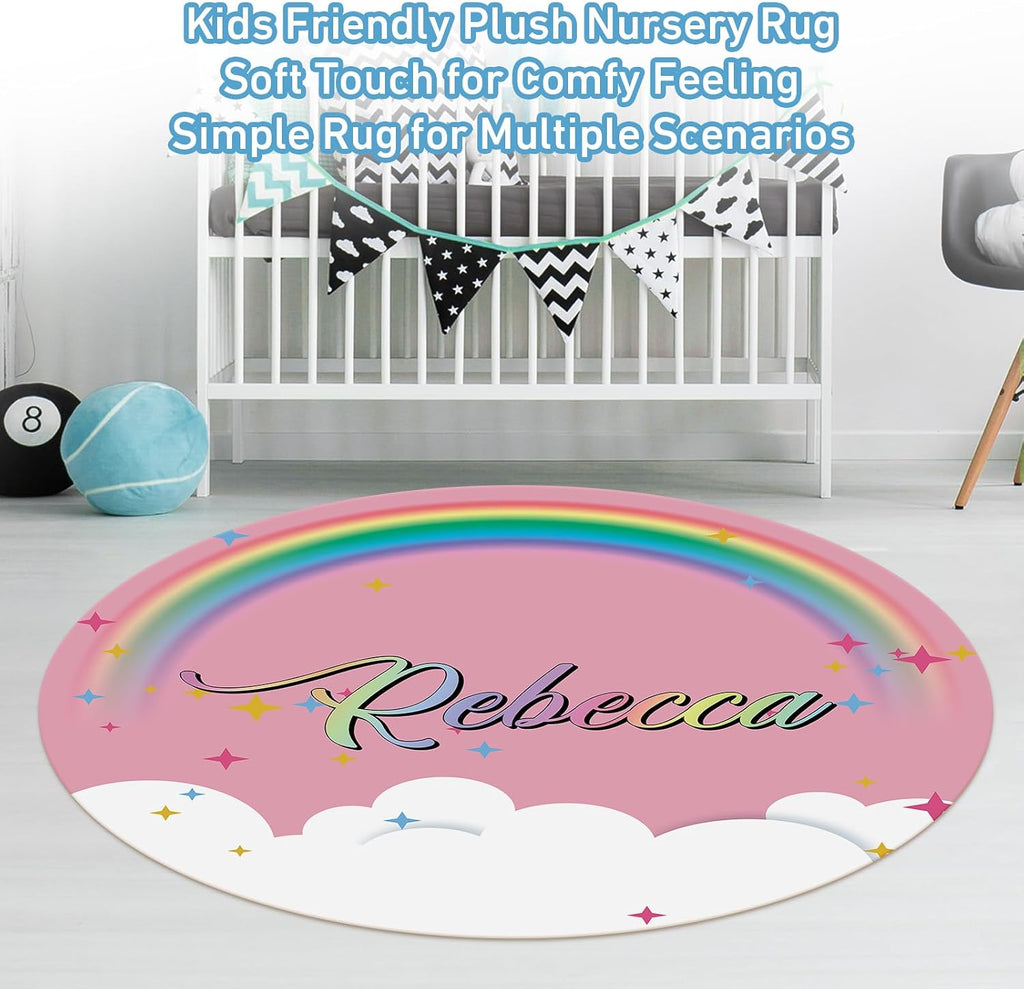 Dyoart Personalized Baby Crib Set - 5 Piece Custom Baby Bed Set for Girls with Name, Double Layer Nursery Bedding, Pink Unicorn Theme for Toddler, Infant, New Parents