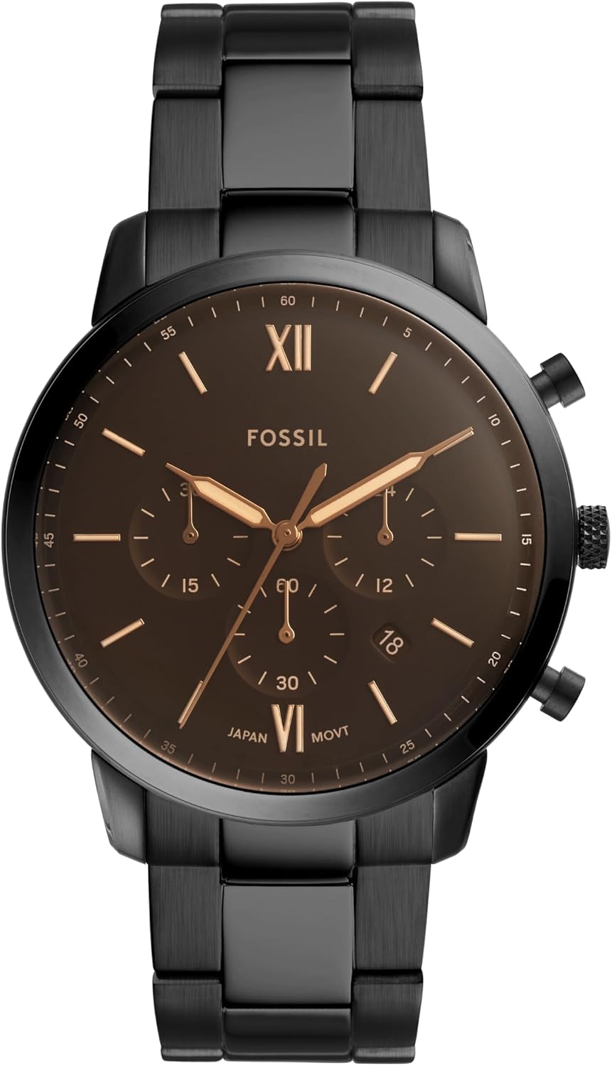 Fossil Men's Watch, Neutra Quartz Stainless Steel Chronograph Watch for Men