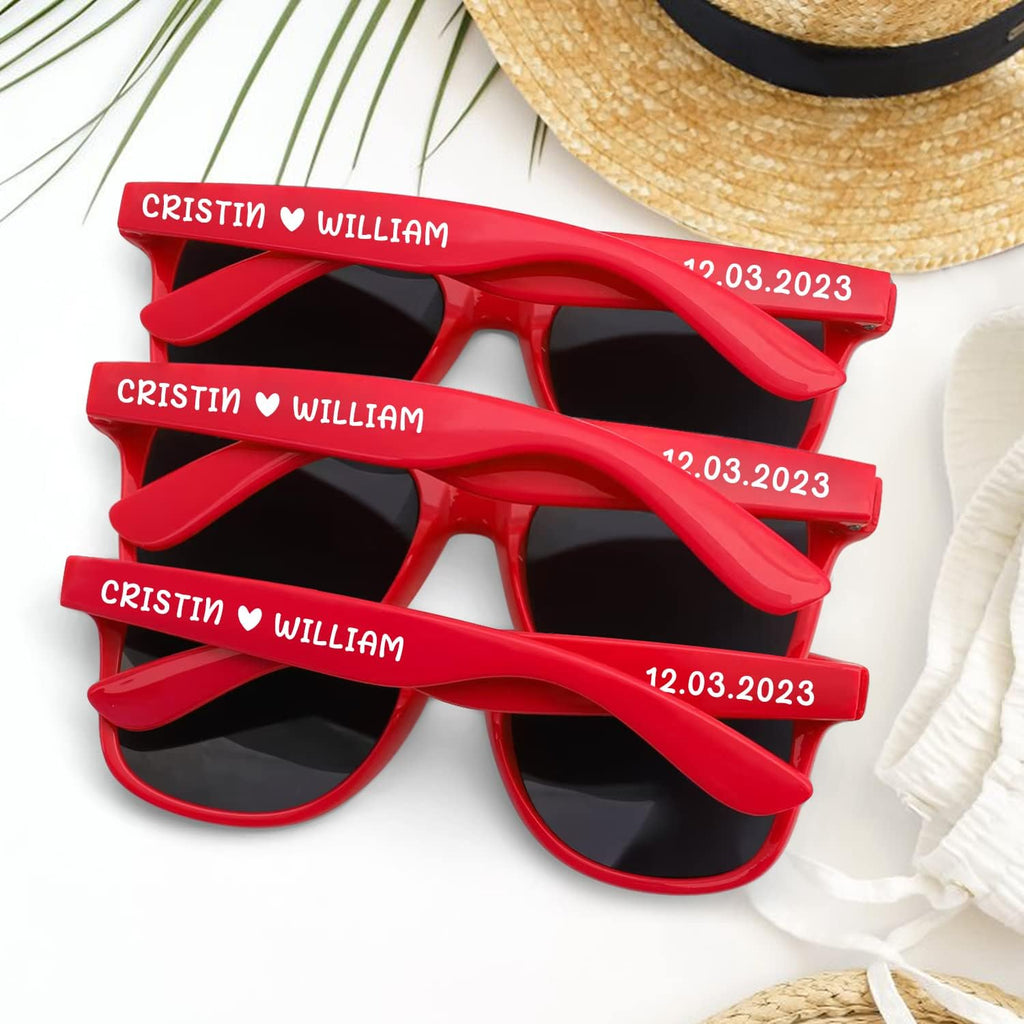 Custom Sunglasses for Wedding Party Favors, Personalized Sunglasses bulk for Men Groomsmen Adults Women