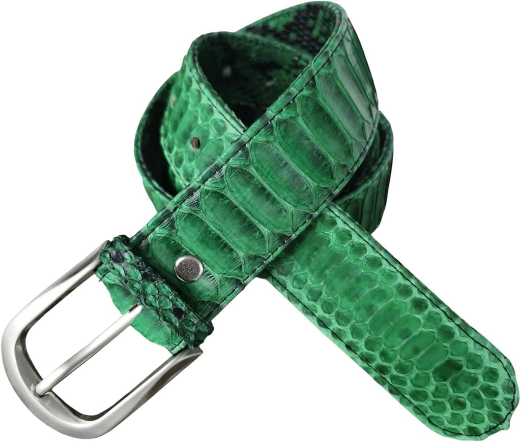 Genuine python leather skin belts for men snakeskin dress belt casual men's belt snake leather belts for men width 1.5'