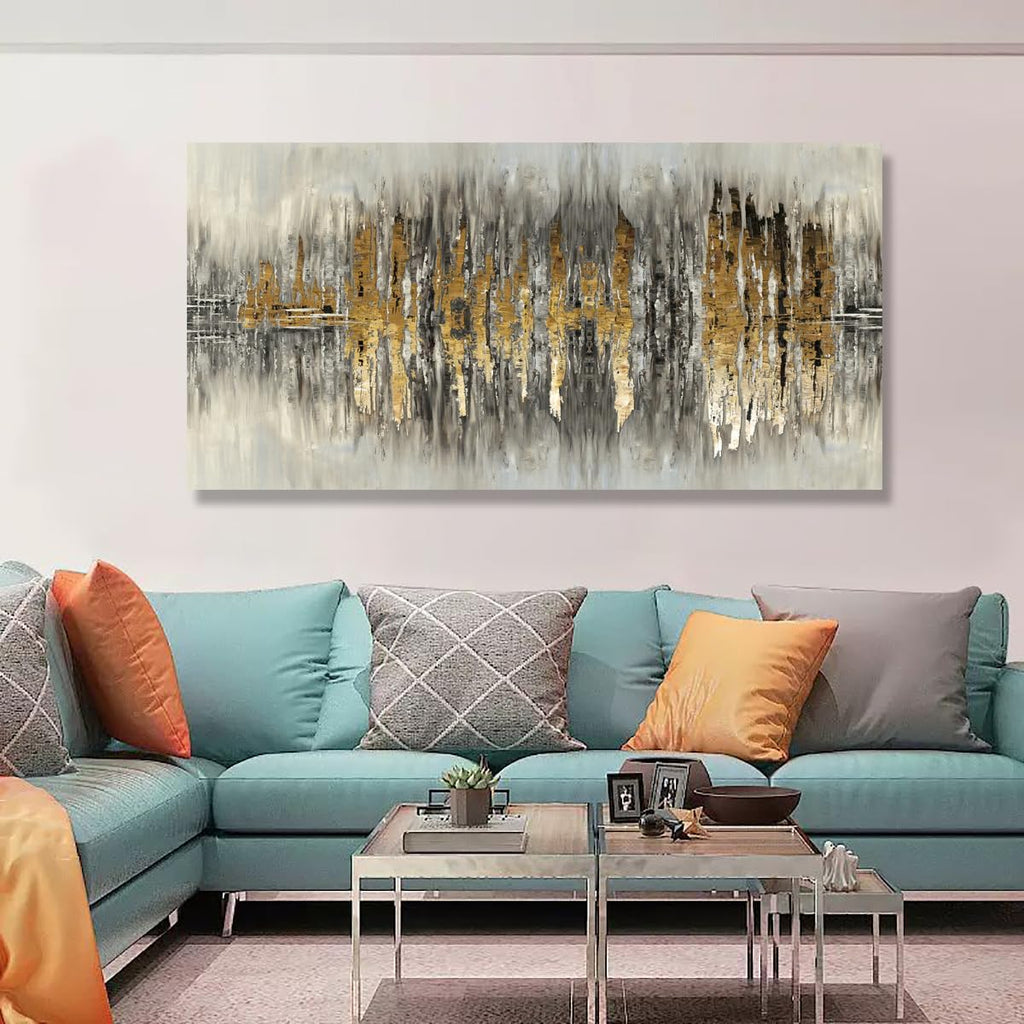 Color Block Abstract Pictures Canvas Wall Art for Living room Bedroom Wall Decor,Picture Wall Art Print Paitnings for home Decor,Morden Artwork Line Drawing Canvas Art Stretched -70x35inches