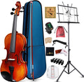 Aileen Solid Wood Violin 4/4 Full Size for Adults Beginners, Fiddle Set for Kids Students Starters Age 12+