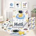 KAINSY Custom Crib Bedding Set 5 Piece for Girls Boys – Personalized Astronaut Theme, Newborn Sleep Set, Nursery Decor, Toddler Room Essentials, Infant Sleep, Baby Room Accessories, Baby Gift