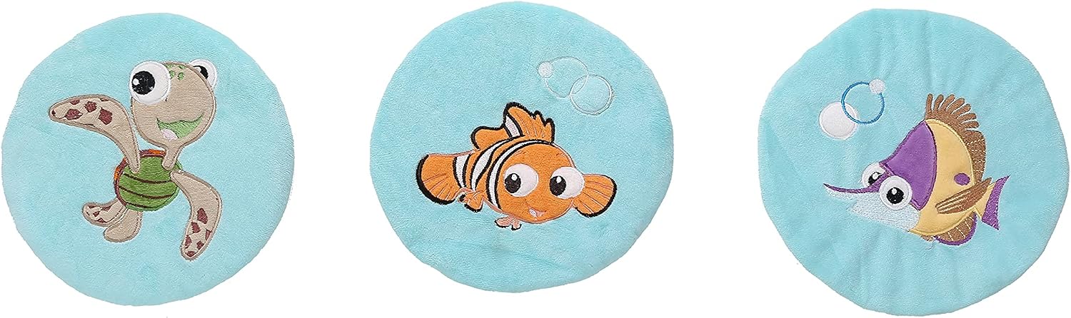 8 PCs Blue Ocean Themed Nursery Crib Bedding Set Baby Boy 1 Quilt 1 Fitted Sheet 1 Skirt 1 Diaper Organizer 1 Changing Pad Cover Sheet 3 Canvas Wall Decor