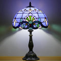 Tiffany Lamp Stained Glass Table Lamp Antique Bedside Reading Light W12H19 Inches (Baroque)