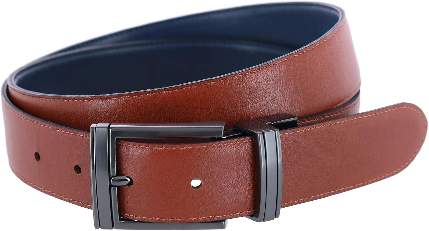 Trafalgar Men's Maverick 32mm Reversible Leather Dress Belt
