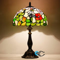 Tiffany Lamp Touch Control Table Lamp Stained Glass Desk Lamp 12X12X19 Inches Butterfly Flower Style Reading Light