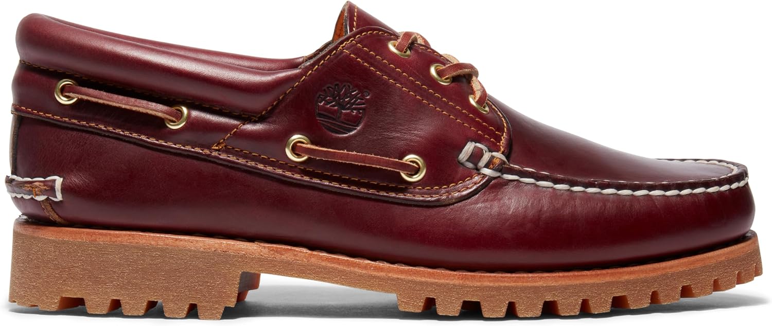 Timberland Men's Authentic 3-Eye Lug Handsewn Boat Shoes
