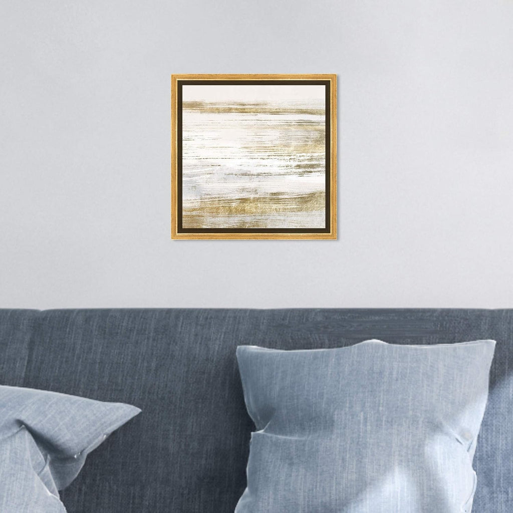 The Oliver Gal Artist Co. Abstract Framed Wall Art Canvas Prints 'Blush Romance Paint Home Décor, 12' x 12', Gold, White