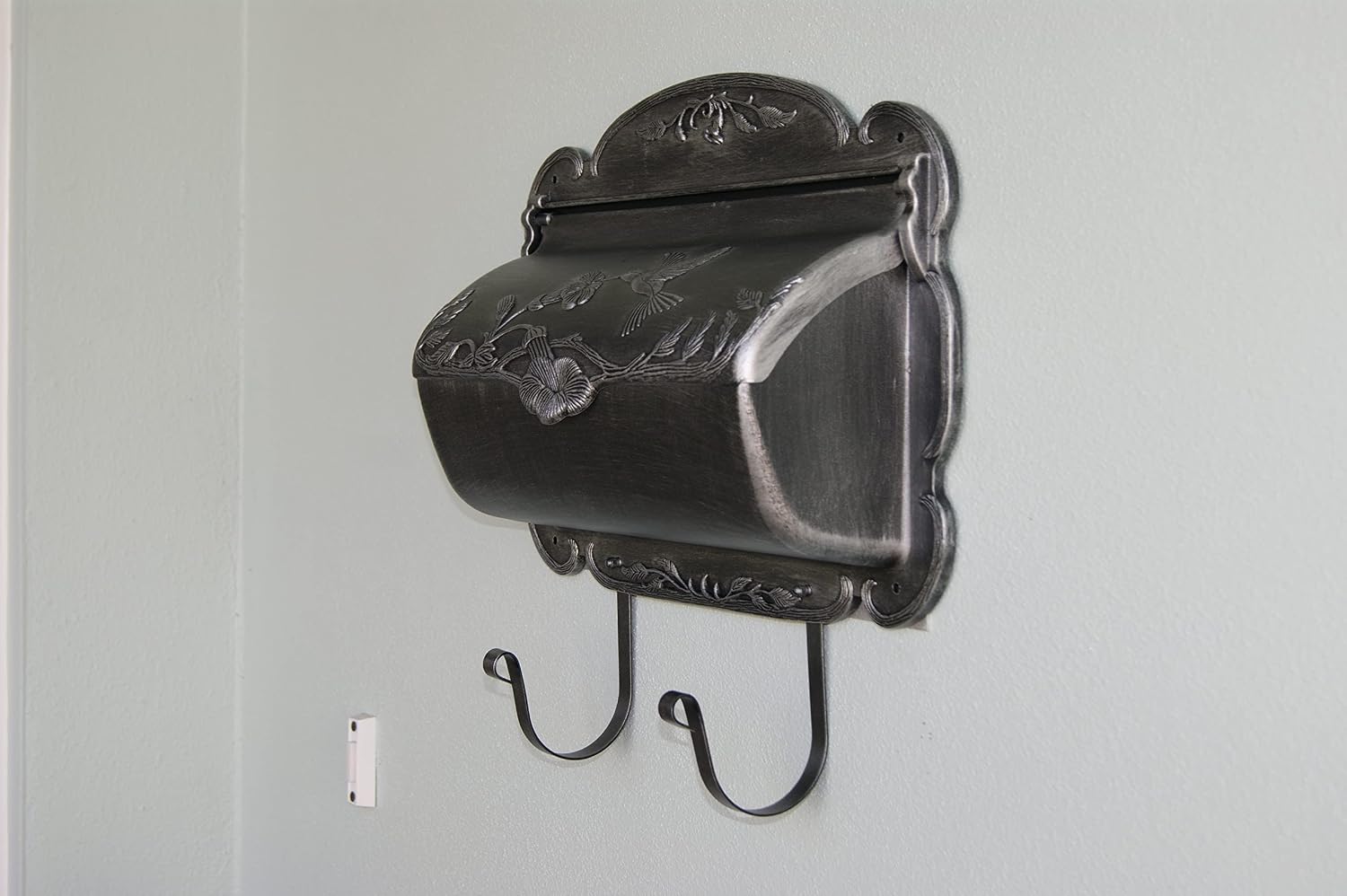 Special Lite Hummingbird Horizontal Wall Mount Mailbox - Swedish Silver Aluminum Mailbox for Wall Mount - SHB-1004-SW