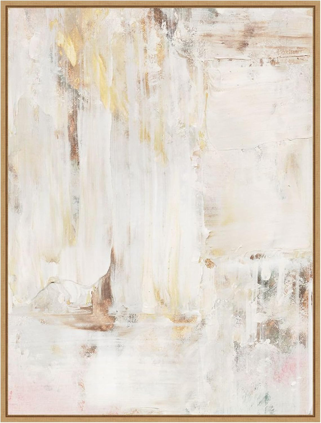 Amanti Art Framed Canvas Wall Art 42x32 Milky Patina I by Victoria Barnes, Framed Wall Art Canvas, Abstract Artwork, Modern Decor, Oversize Poster Painting for Living Room, Bedroom, Bathroom, Kitchen