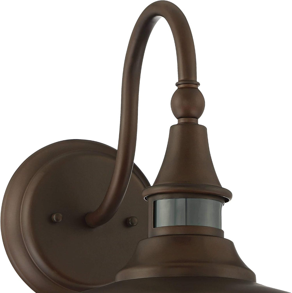 John Timberland Gough Rustic Farmhouse Outdoor Barn Light Fixture Bronze 12 1/2' Dusk to Dawn Motion Sensor for Exterior House Porch Patio Outside Deck Garage Yard Front Door Garden Home