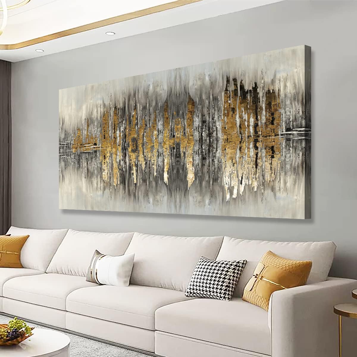 Color Block Abstract Pictures Canvas Wall Art for Living room Bedroom Wall Decor,An Inspirational Picture Wall Art Print Paitnings for home Decor,Morden Artwork Full of Imagination Line Drawing Canvas