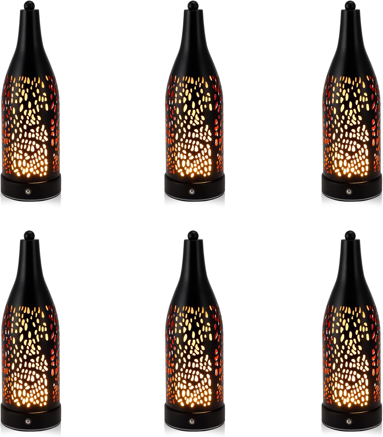 TRIROCKS Set of 6 Cordless Table Lamp 4000mAh Rechargeable Battery Operated Desk lamp 3-Step Touch Dimmable Lamp with Cozy Lights for Living Room, Bedroom, Restaurant, Coffee Shop, Patio,Camping