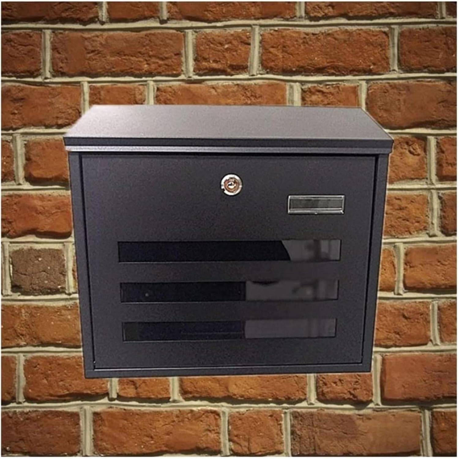 Metal Mailbox Posts Wall Mount Letterboxes Mail Drop Collection Boxes Package Lockers Envelopes Mailing Supplies 13.4×10.6×3.9 Inch