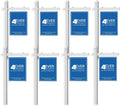 4Ever Products Vinyl PVC Real Estate Sign Post - White - 6' Tall Post - 8 Pack