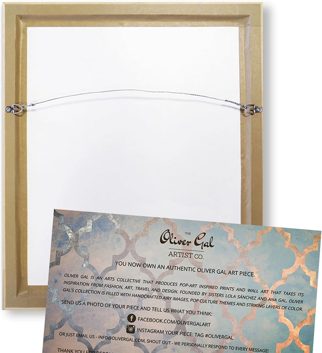 The Oliver Gal Artist Co. Abstract Framed Wall Art Canvas Prints 'Blush Romance Paint Home Décor, 20' x 20', Gold, White