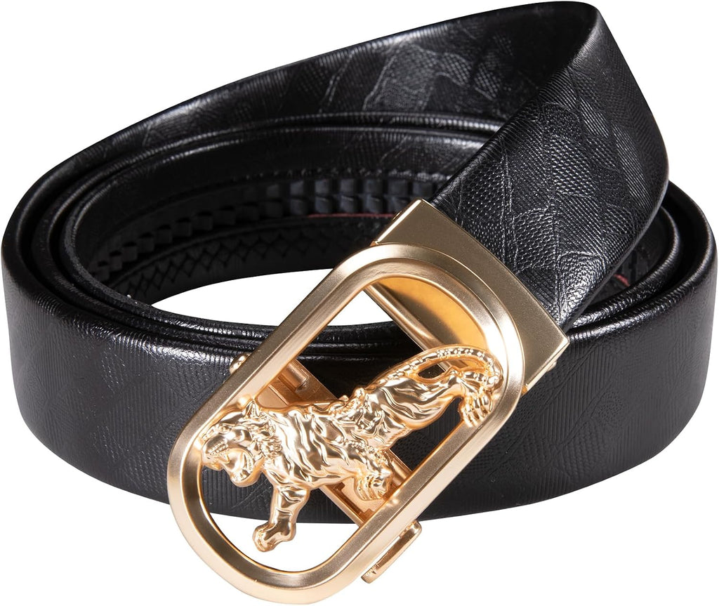 Slide Adjustable Genuine Leather Belt Men Dress Casual Trim-to-Fit Executive Classic Gift.