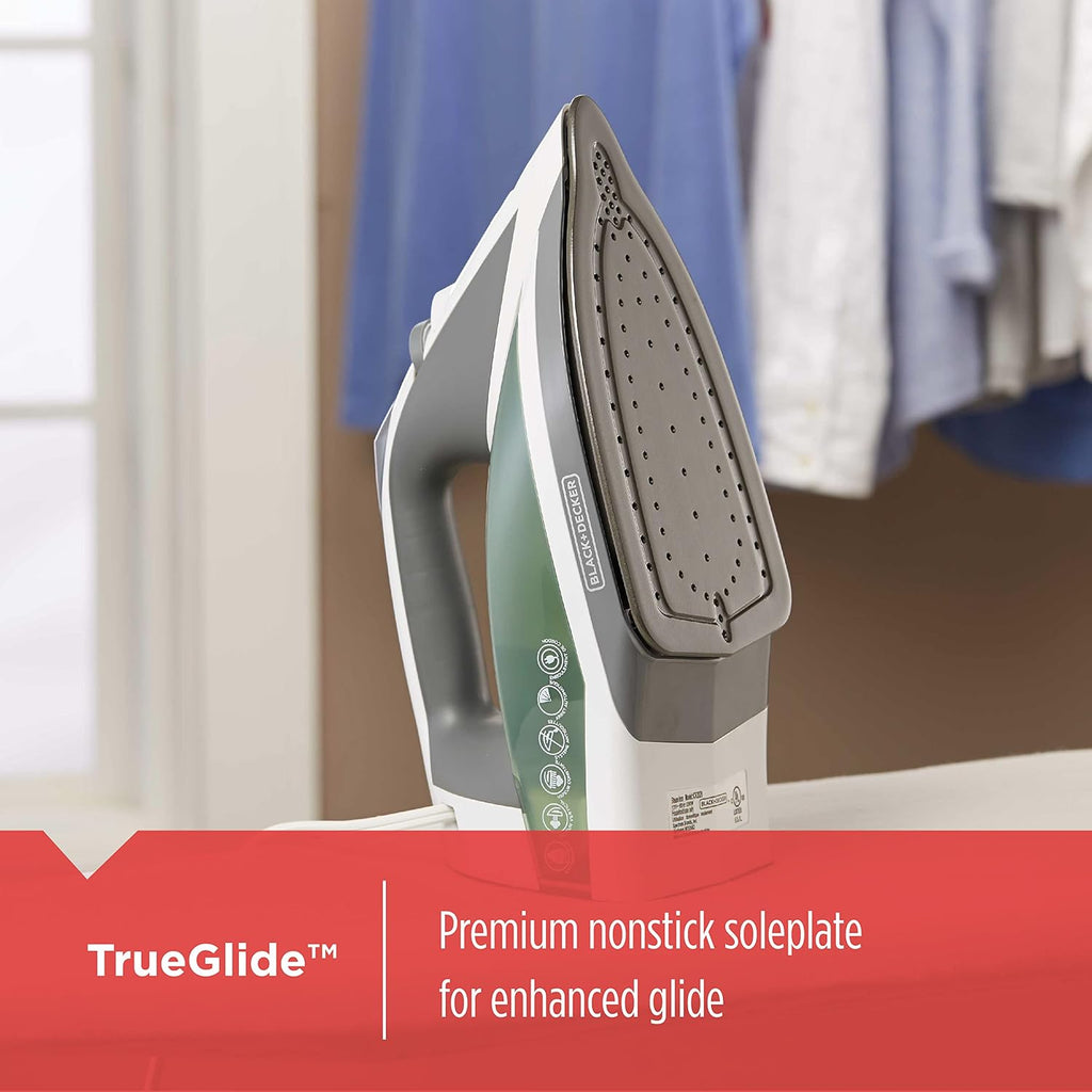 BLACK+DECKER Vitessa Advanced Steam Iron,ICR2020,Even Steam Nonstick Soleplate,Auto Shutoff,Tangle-Free Retractabel Cord,Green,(Pack of 3)