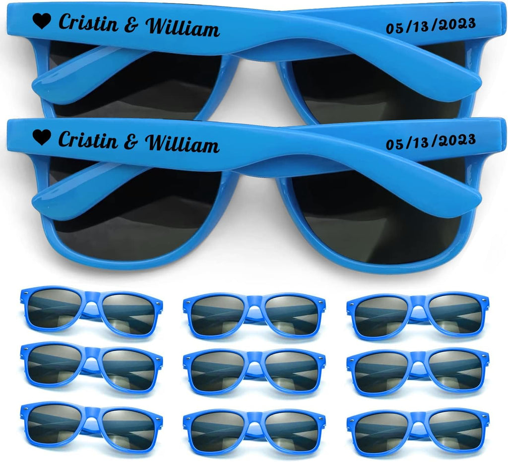 Custom Sunglasses for Wedding Party Favors, Personalized Sunglasses bulk for Men Groomsmen Adults Women