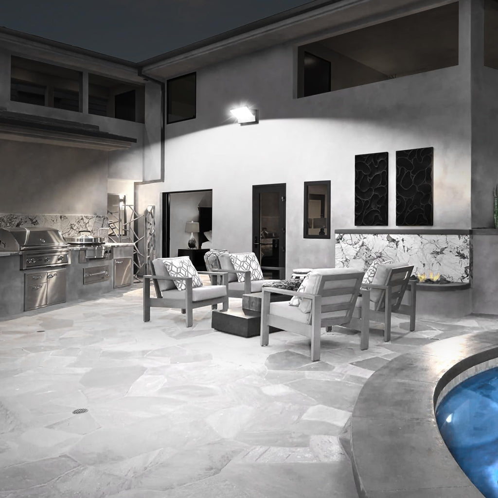 Modern Sleek Flood Lights Outdoor, 120W 5000K Dusk-to-Dawn Photocell with 360° Rotation, 18000LM IP65 Waterproof LED Security Wall Pack for Building,Yard,Driveway (4 Pack)