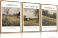 LHIUEM Large Bible Christian Scripture Framed Canvas Wall Art Set,Jesus Religious Verse Wall Decor,Vintage Nature Flowers Artwork for Living Room,Bedroom,Dining Room,Office -24'x36'x3