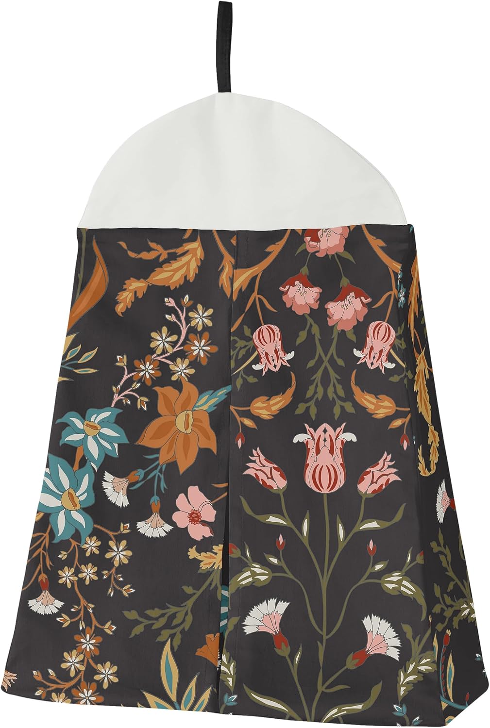 Sweet Jojo Designs Black Boho Wildflower Vintage Floral Girl Baby Crib Bedding Set Infant Nursery Room BreathableBaby Breathable Mesh Crib Liner Blanket Fitted Sheet 6pc Orange Teal Bohemian Farmhouse