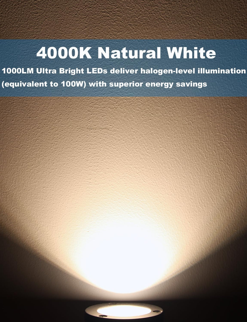 Low Voltage Landscape Lights Well Lights Landscape LED in Ground Light IP67 Waterproof Outdoor Landscape Lighting with Connectors for Pathway Garden Yard Fence Deck (Neutral White 4000K)