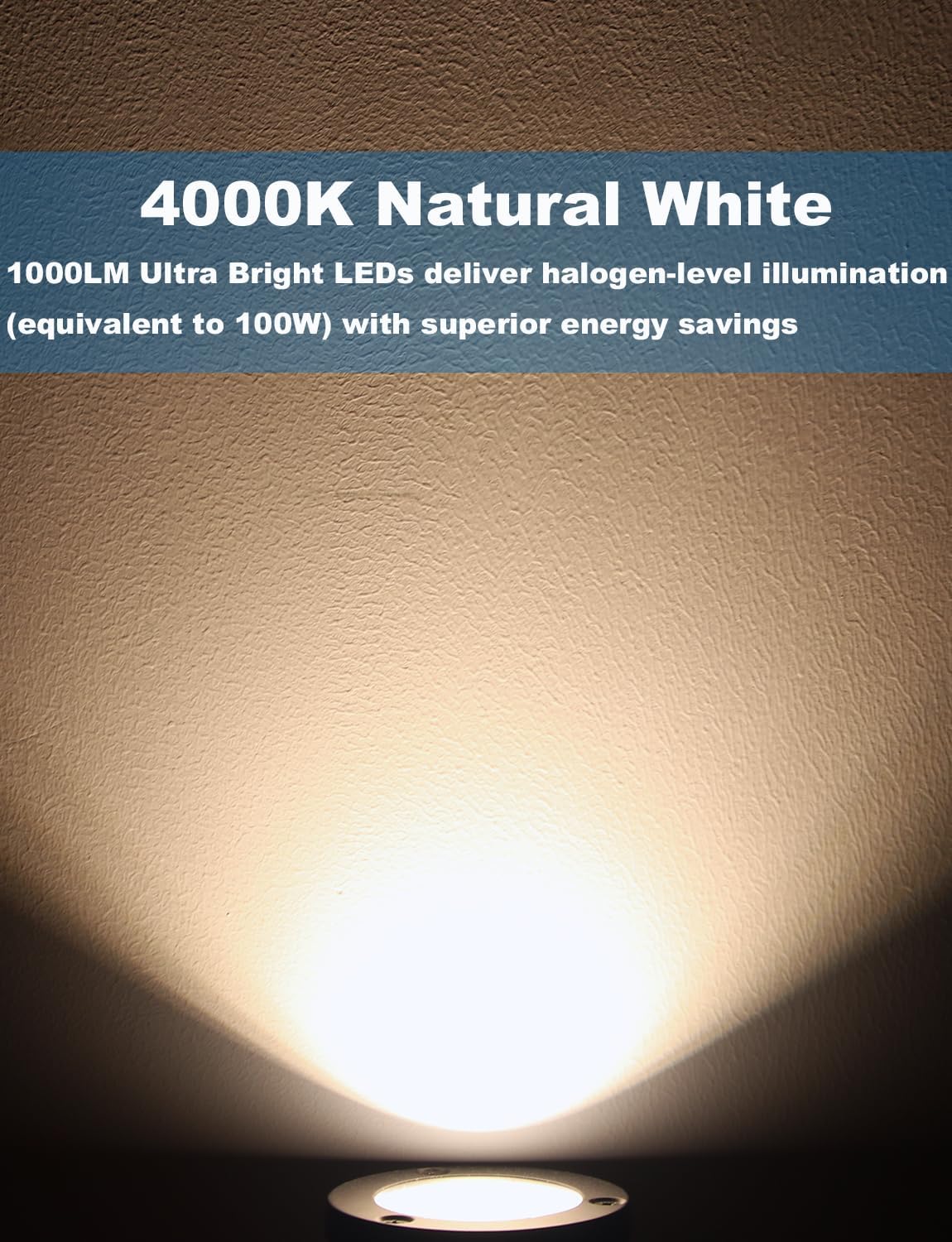 Low Voltage Landscape Lights Well Lights Landscape LED in Ground Light IP67 Waterproof Outdoor Landscape Lighting with Connectors for Pathway Garden Yard Fence Deck (Neutral White 4000K)