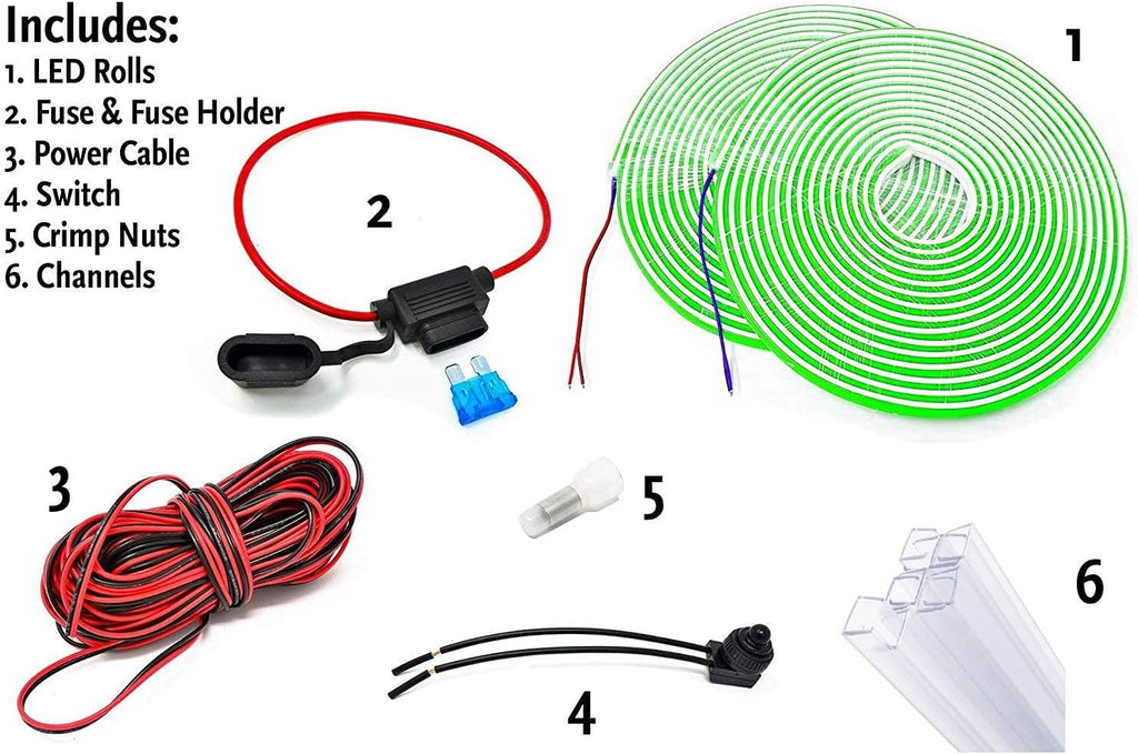 Green Blob Outdoors Pimp My Pontoon for 25-32ft Models Under Deck Glow Boat Lighting Kit w Bonus Red & Green Navigation Strips, Under Deck (Neon Green, 25)