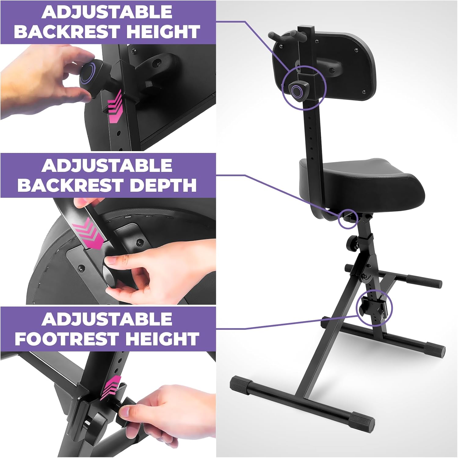 Liquid Stands Guitar Stool, Adjustable Piano Stool - Professional Musician Drum Throne with Backrest - Guitar Seat Drum Seat, Musician Stool, Chair, Guitar Chair for Adults, Kids, Drummer, Guitarist