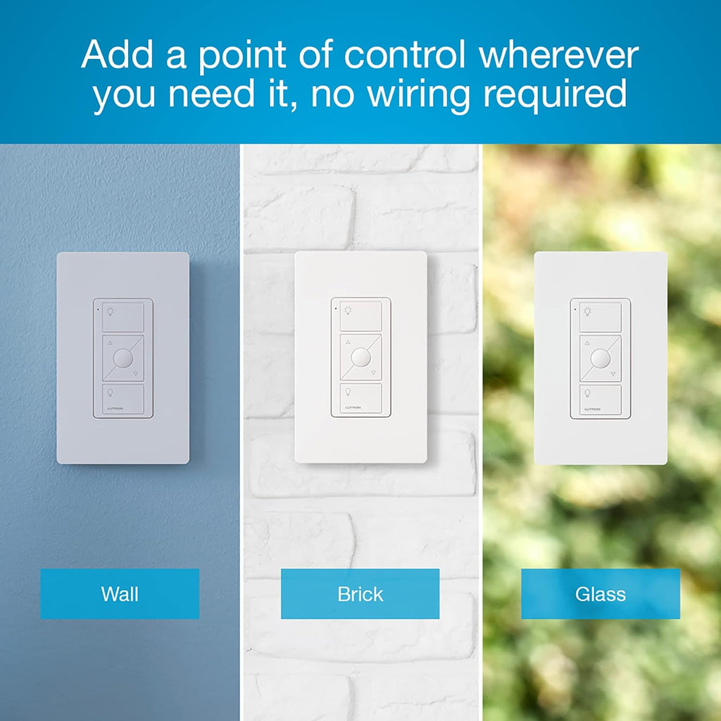 Lutron Caseta Smart Plug Start Kit for Lamps, Plug-in Lamp Dimmer Switch with Smart Bridge and Pico Remote, Compatible with Alexa, Apple HomeKit, and The Google Assistant, P-BDG-PKG1P, White