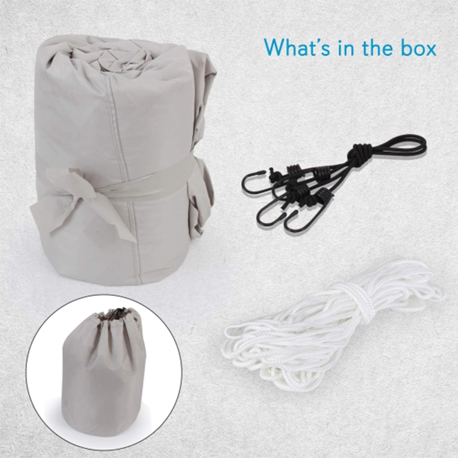 Pyle Universal Boat Adjustable Storage Cover - 25'-28'L to 96' Pontoon Boats Protection Custom Heavy Duty Waterproof Polyester Fabric, Snap Strap, Elastic Cord, Bag