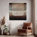 SHEYOYE Neutral Abstract Textured Wall Art Oil Painting on Canvas, Modern Minimalist Wall Decor for Living Room, Bedroom & Office, 40x40 in