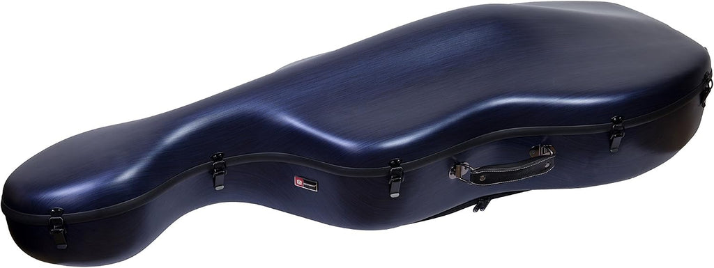 Crossrock Poly Carbon 4/4 Cello Case | Matte Black with Wheels & Music Pouch – Lightweight Hard Shell for Daily Commute & Student Orchestra