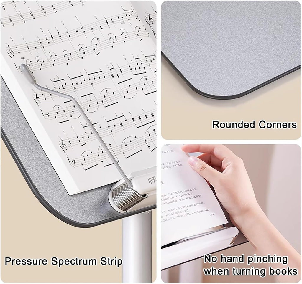 Professional Sheet Music Stand for Home, Adjustable Height Music Book Holder for Guitar, Ukulele, Violin Players, Orchestra Conductor Podium (Color : White)