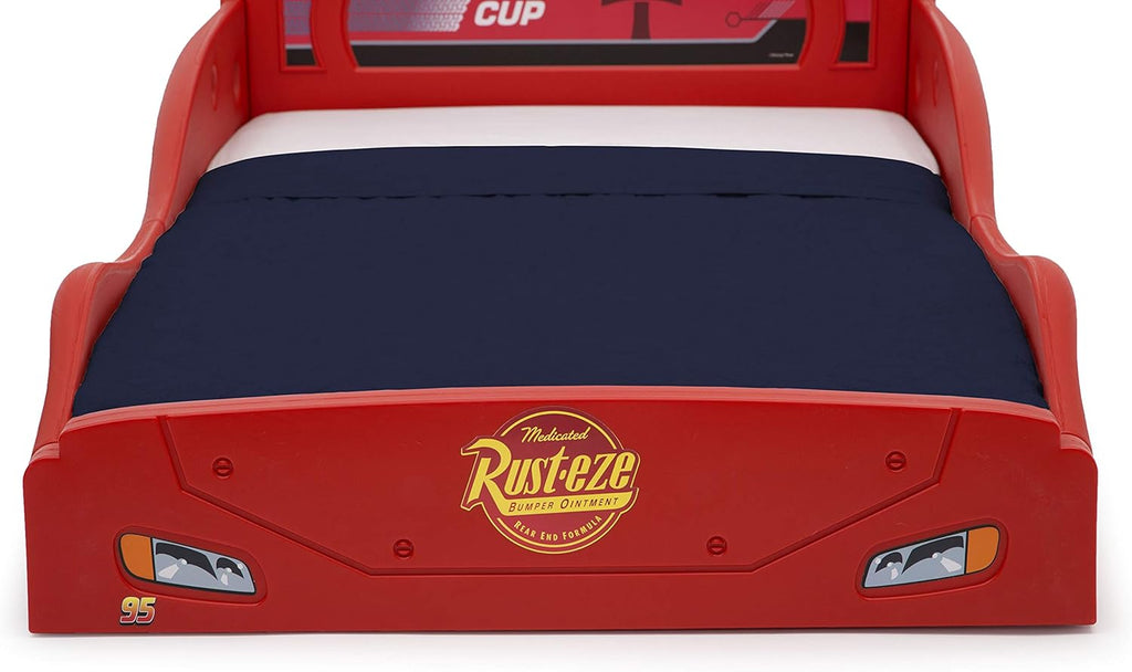 Delta Children Disney Pixar Cars Lightning McQueen Race Car Toddler Bed Sweet Beginnings Dual Sided Crib Mattress