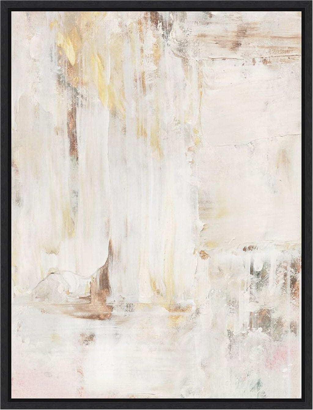 Amanti Art Framed Canvas Wall Art 30x23 Milky Patina I by Victoria Barnes, Framed Wall Art Canvas, Abstract Artwork, Modern Decor, Large Poster Painting for Living Room, Bedroom, Bathroom, Kitchen,