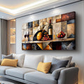 QIYILEXWART Canvas Wall Art For Living Room Large Wall Decor For Office Kitchen Decorations Wine Glass Landscape Pictures Farmhouse Painting Artwork Room Wall Mural Aesthetic Home Decor 30x60 In