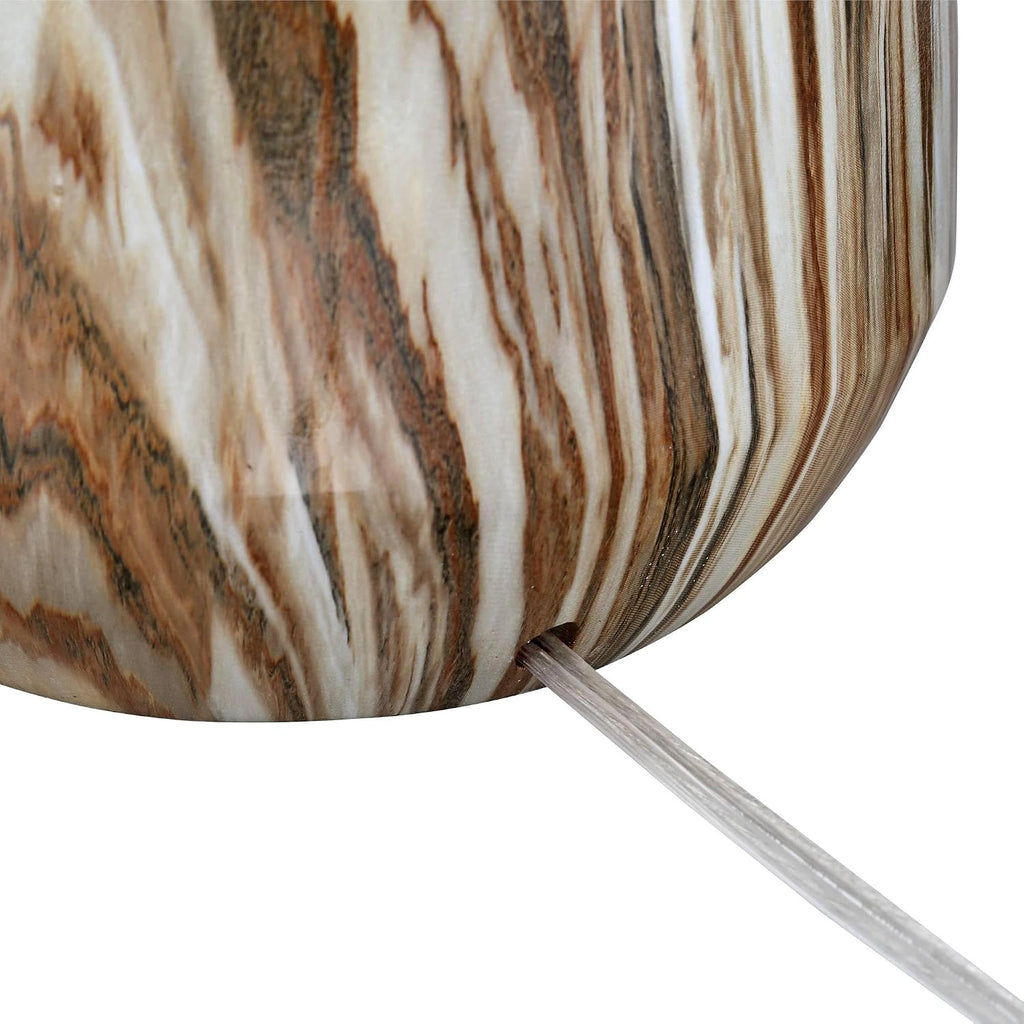 360 Lighting Carlton 28' Tall Modern Table Lamps Set of 2 with Smart Sockets Brown Faux Marble Living Room Bedroom Bedside Nightstand House Office Home Reading Kitchen Entryway White Shade