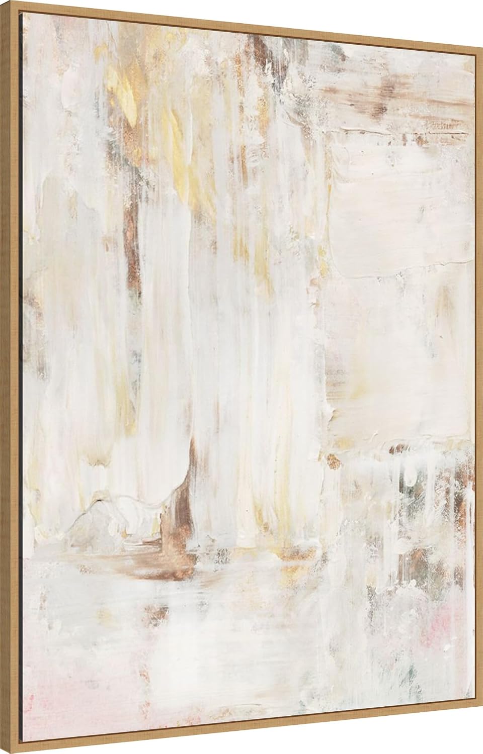 Amanti Art Framed Canvas Wall Art 42x32 Milky Patina I by Victoria Barnes, Framed Wall Art Canvas, Abstract Artwork, Modern Decor, Oversize Poster Painting for Living Room, Bedroom, Bathroom, Kitchen
