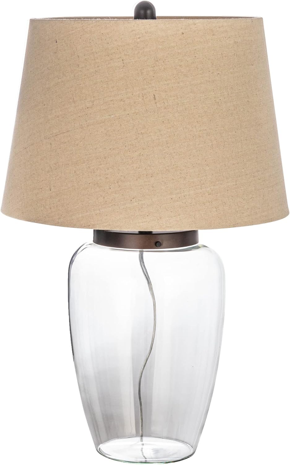 Creative Co-Op Glass Fillable Table Lamp with Shade
