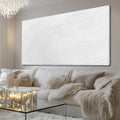 NBAODAN Large Wall Art Modern Canvas Picture Abstract Wall Decor White Line Art for Living Room Neutral Artwork for Office Bedroom 29'x58' Geometric Painting