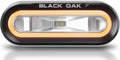 Black Oak Low Pro™ Waterproof Marine Spreader Lights – LED Deck or Dock Light Bar, 2000 Lumens, 120° Beam, IP69K, Bracket Mount (Black Housing, Amber Halo)
