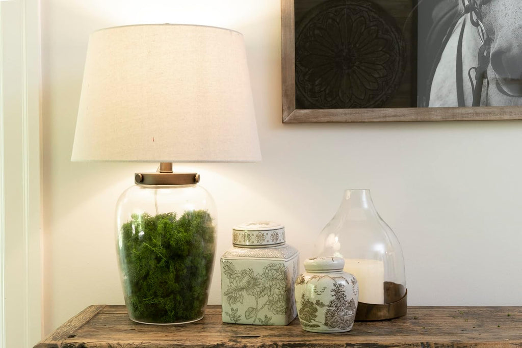 Creative Co-Op Glass Fillable Table Lamp with Shade